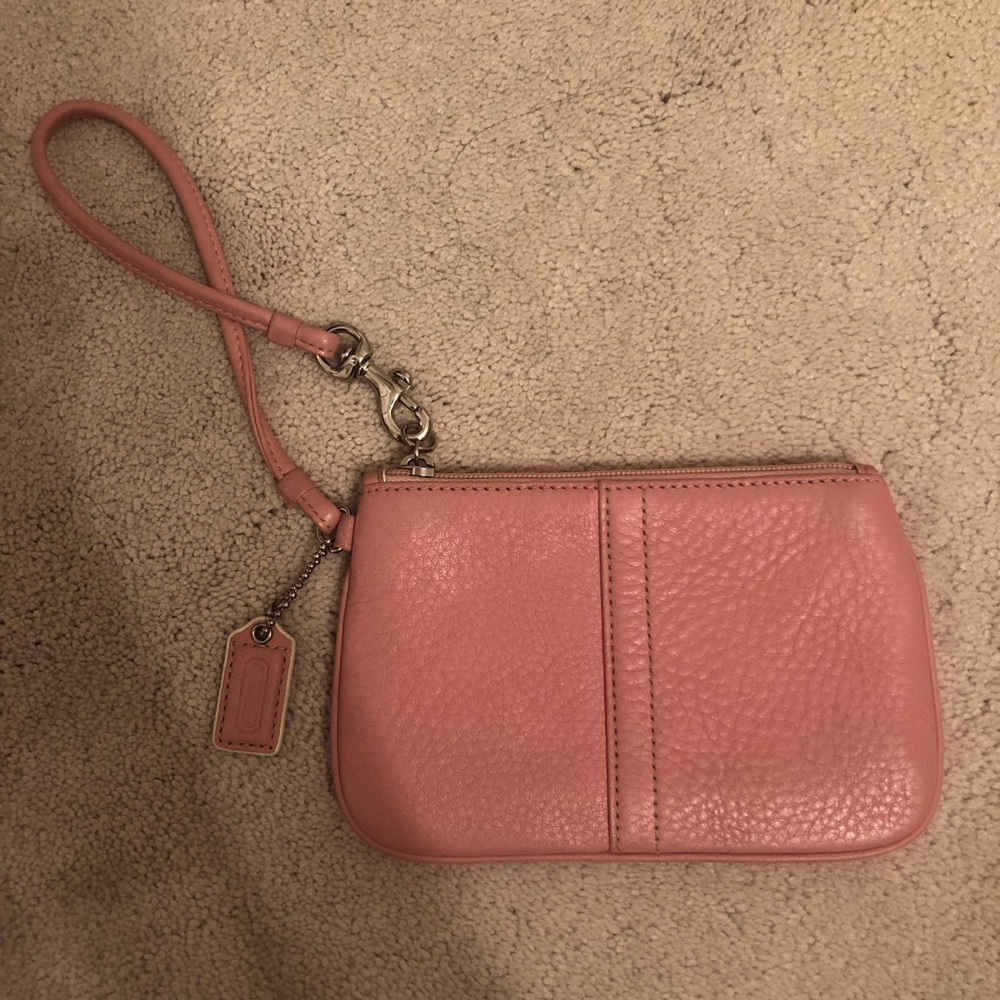 New Pink Coach Wristlet
